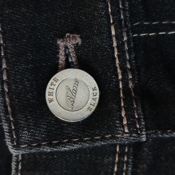 WHBM Women's Black Jeans, Slim Leg Blanc 8R - Picture 2 of 10